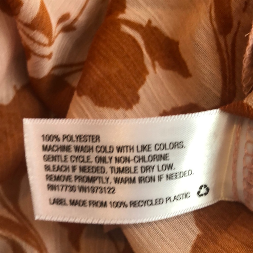A New Day Floral Light Pink/Rust Blouse - Picture 8 of 8